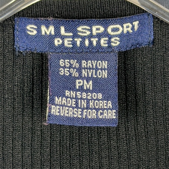 SML Sport black belted button-down cardigan, size PM - Picture 6 of 7